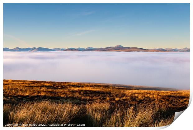 Loch Lomond and the Trossachs National Park cloud inversion Print by Kay Roxby