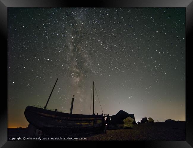 Moored at the Milky Way Framed Print by Mike Hardy