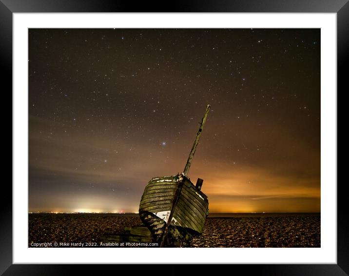 Navigating the stars Framed Mounted Print by Mike Hardy