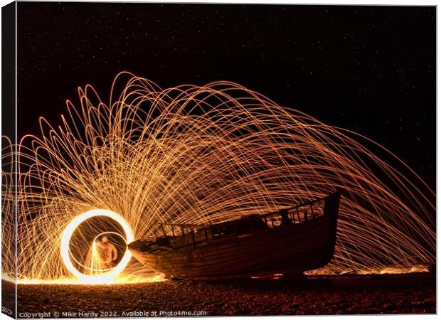Light painting the RX 15 Canvas Print by Mike Hardy