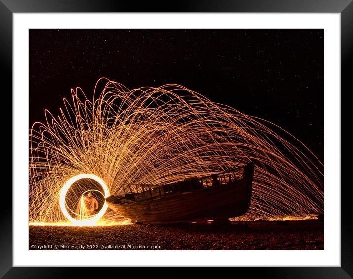 Light painting the RX 15 Framed Mounted Print by Mike Hardy