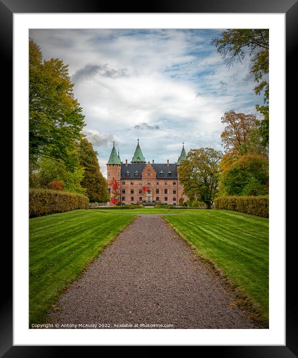 Trolleholm Castle Pathway Framed Mounted Print by Antony McAulay
