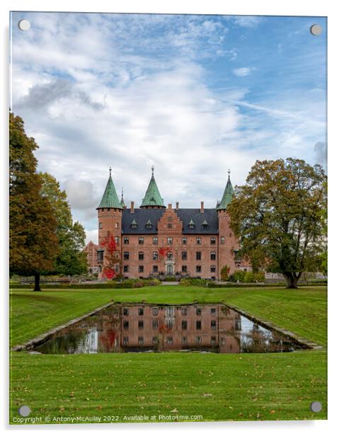 Trolleholm Castle Reflected in Water Acrylic by Antony McAulay