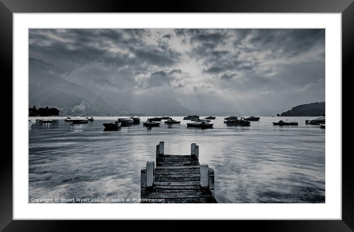 Dramatic Lake Annecy, France Framed Mounted Print by Stuart Wyatt