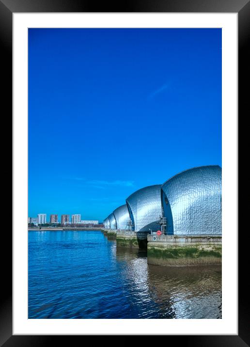 The Thames Barrier Framed Mounted Print by Stuart Chard