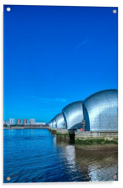 The Thames Barrier Acrylic by Travel and Pixels 
