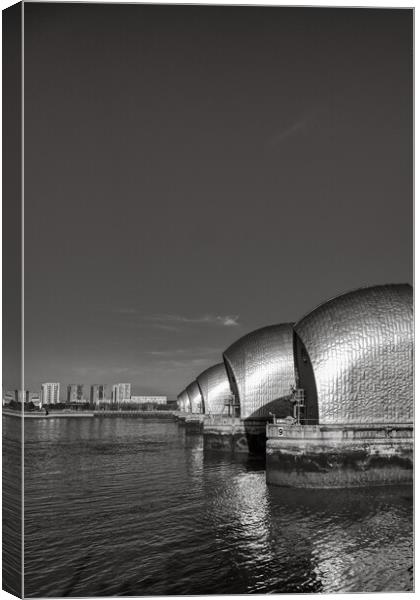 The Thames barrier Canvas Print by Stuart Chard