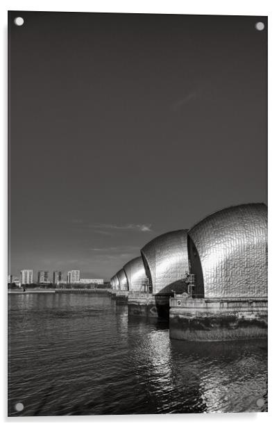The Thames barrier Acrylic by Stuart Chard