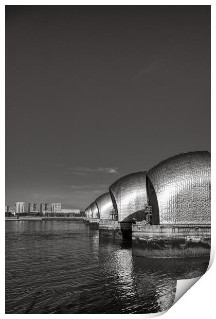 The Thames barrier Print by Travel and Pixels 