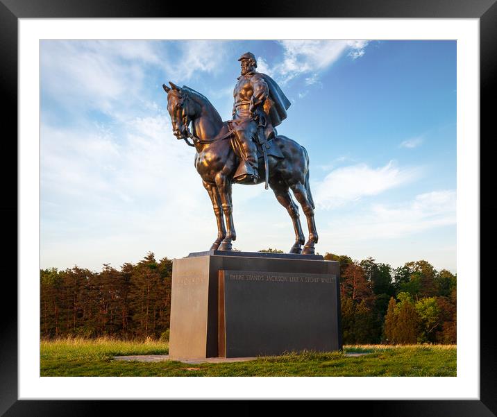 Statue of Stonewall Jackson Framed Mounted Print by Steve Heap
