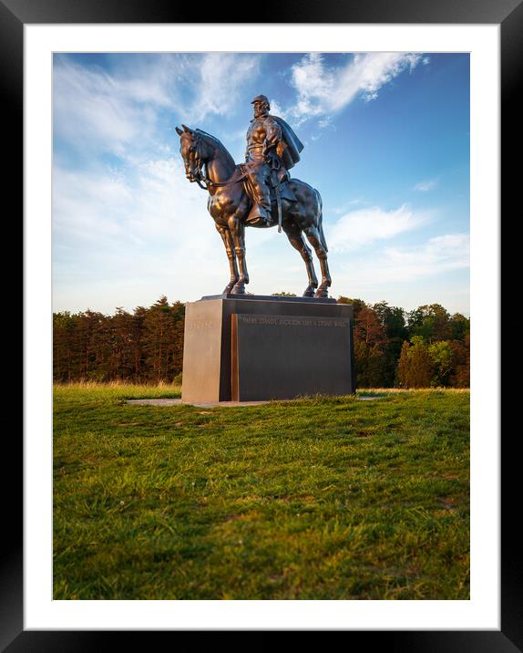 Statue of Stonewall Jackson Framed Mounted Print by Steve Heap