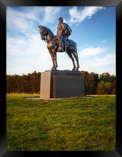 Statue of Stonewall Jackson Framed Print by Steve Heap