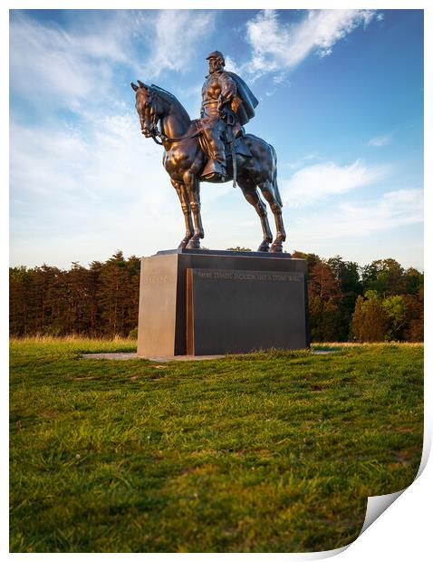 Statue of Stonewall Jackson Print by Steve Heap