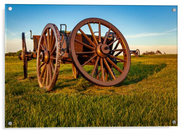 Cart on Manassas Battlefield Acrylic by Steve Heap