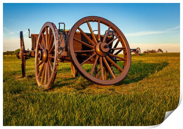 Cart on Manassas Battlefield Print by Steve Heap