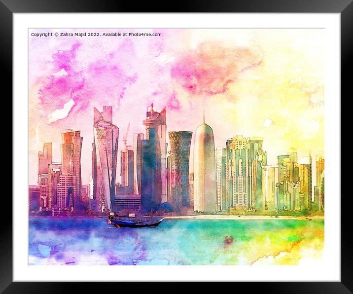 Prettiest skyline Framed Mounted Print by Zahra Majid