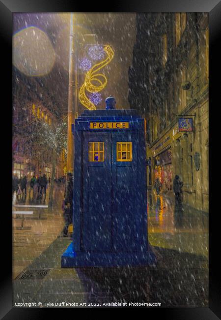 Old Police Box In Glasgow Framed Print by Tylie Duff Photo Art