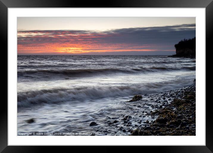 Sunset Moments, Island of Ruegen, Baltic Sea Framed Mounted Print by Kasia Design