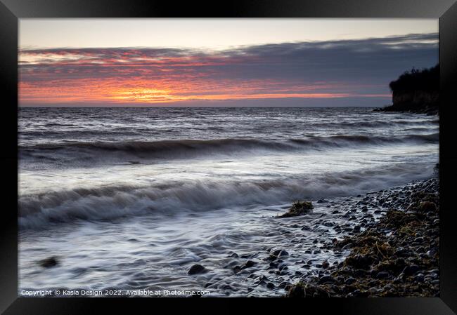 Sunset Moments, Island of Ruegen, Baltic Sea Framed Print by Kasia Design