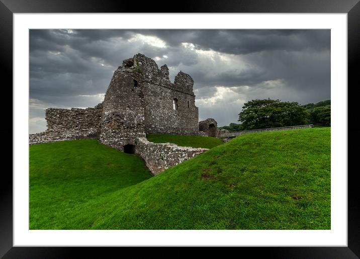Majestic Ruins of Castell Ogwr Framed Mounted Print by Steve Purnell