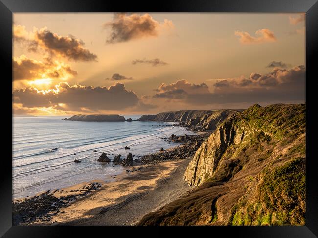 Serenity at Marloes Beach Framed Print by Colin Allen