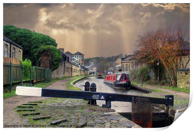 Huddersfield Narrow Canal  Print by Alison Chambers