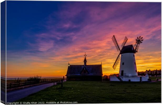 Lytham Windmill at Sunset Canvas Print by Shafiq Khan