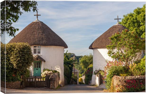 Charming Thatched Round Houses Canvas Print by Kevin Snelling