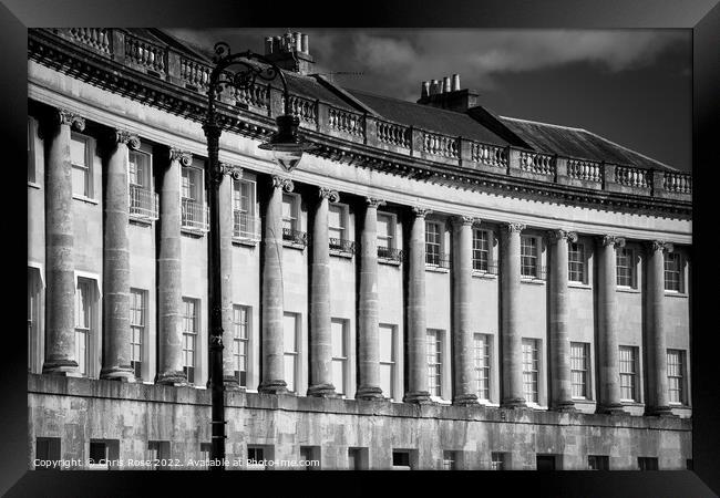 Bath, Royal Crescent Framed Print by Chris Rose