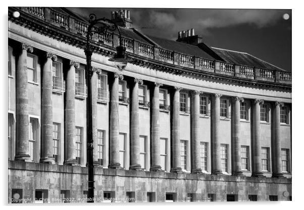 Bath, Royal Crescent Acrylic by Chris Rose