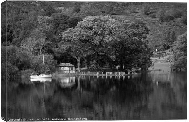 Coniston Water reflections Canvas Print by Chris Rose