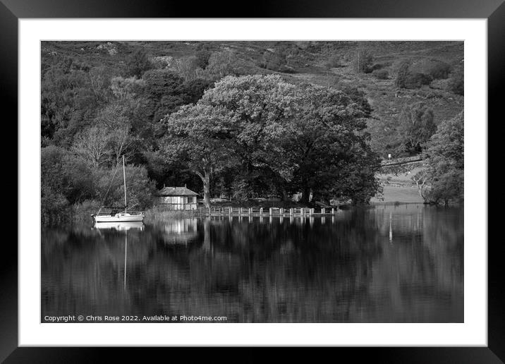 Coniston Water reflections Framed Mounted Print by Chris Rose