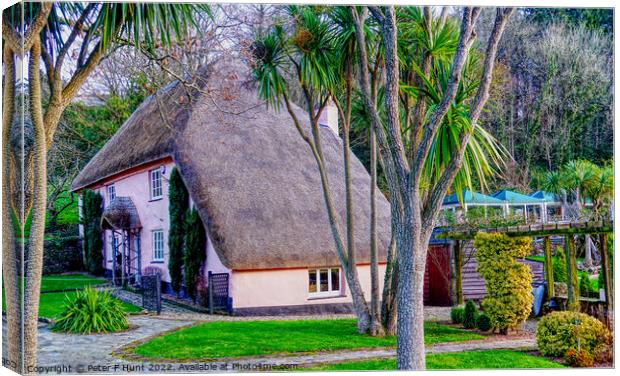 Picture Postcard Thatch  Canvas Print by Peter F Hunt