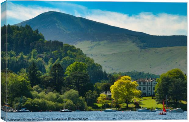 Derwent Bank Hotel and Grisedale Pike. Canvas Print by Martin Day