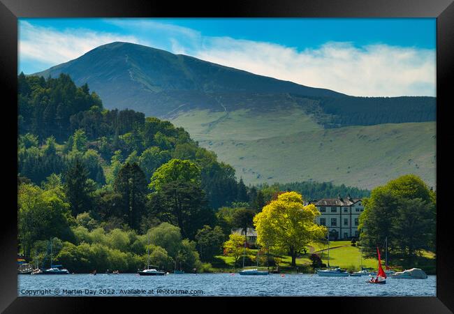 Derwent Bank Hotel and Grisedale Pike. Framed Print by Martin Day