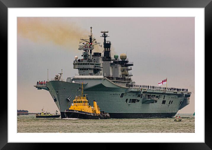 HMS Illustrious Framed Mounted Print by Gerry Walden LRPS
