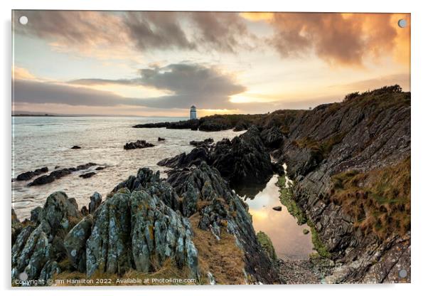 The Warren Lighthouse, Donegal, Ireland Acrylic by jim Hamilton