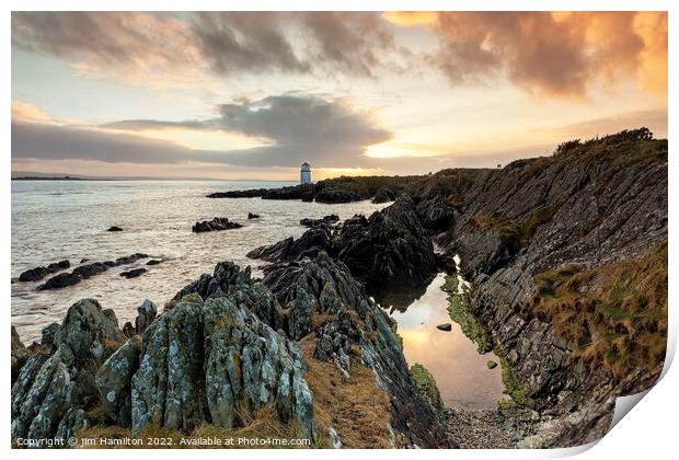 The Warren Lighthouse, Donegal, Ireland Print by jim Hamilton
