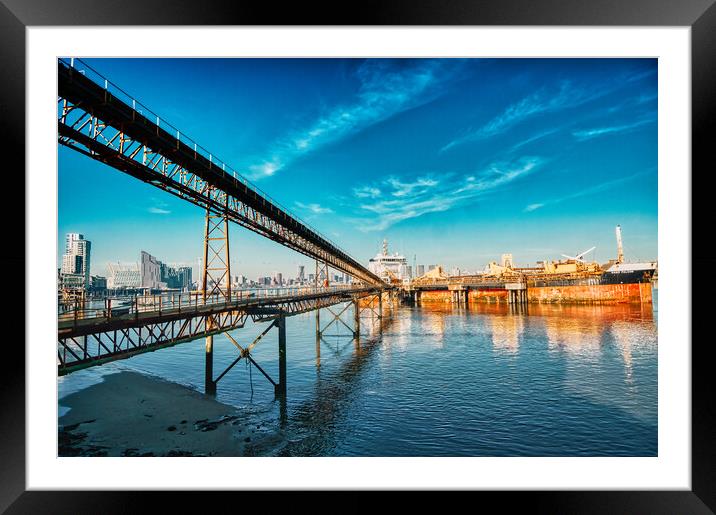 River Thames Ship Framed Mounted Print by Travel and Pixels 