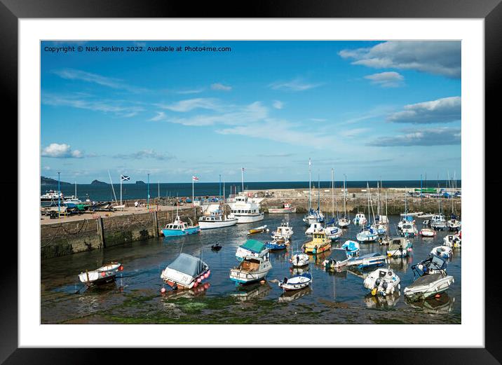 Paignton Harbour and Boats South Devon  Framed Mounted Print by Nick Jenkins