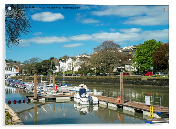 Kingsbridge Marina South Hams Devon Acrylic by Nick Jenkins