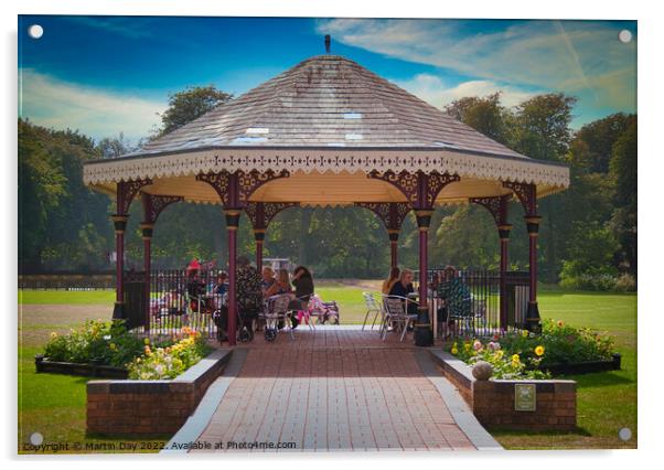 The Vibrant Bandstand of Skegness Acrylic by Martin Day