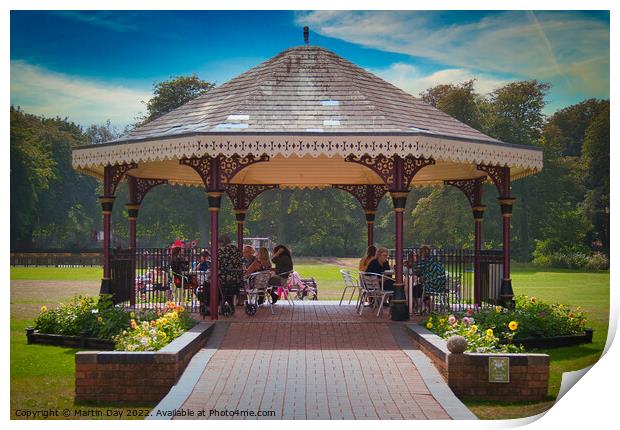 The Vibrant Bandstand of Skegness Print by Martin Day