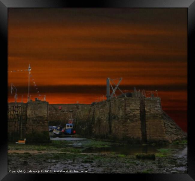 crail harbor sunset Framed Print by dale rys (LP)