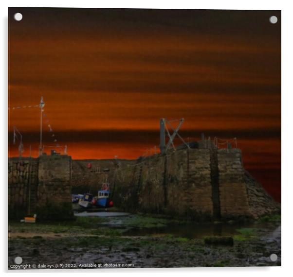 crail harbor sunset Acrylic by dale rys (LP)