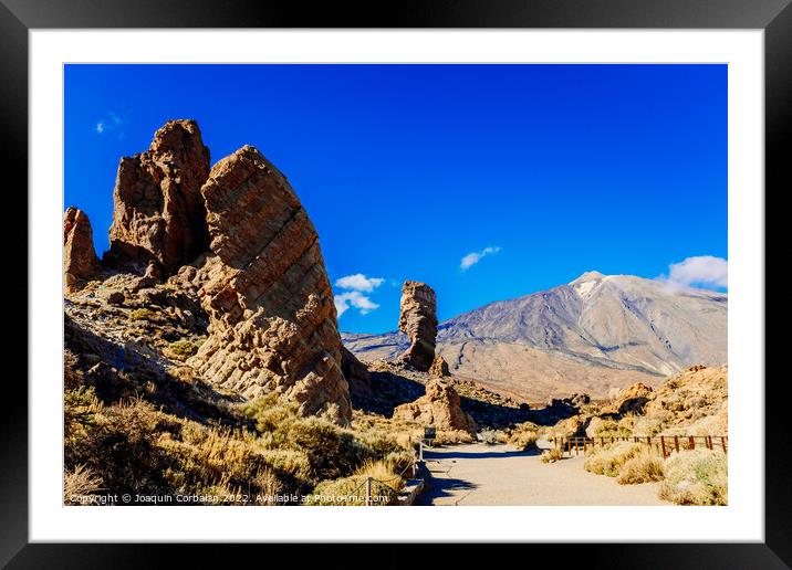 Roque de Garcia is one of the most typical tourist attractions o Framed Mounted Print by Joaquin Corbalan
