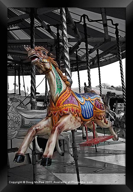Merry- go-round horse Framed Print by Doug McRae