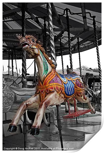 Merry- go-round horse Print by Doug McRae