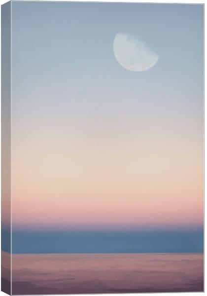 Moon over a tropical ocean Canvas Print by Travel and Pixels 