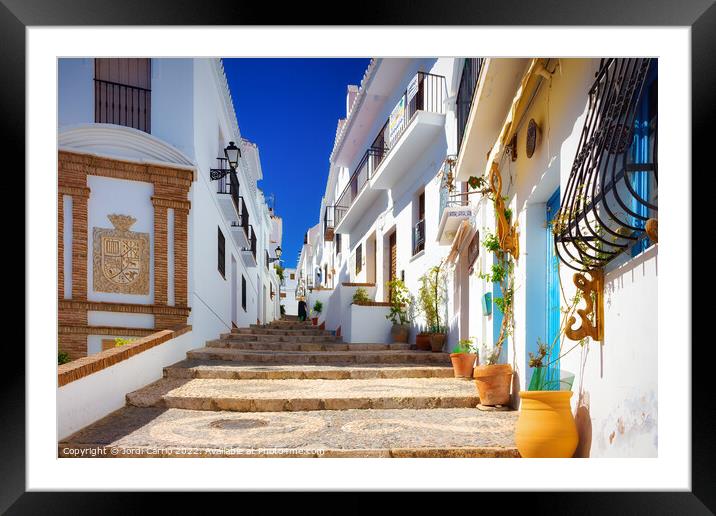 A visit to Frigiliana, Costa del Sol, Andalusia - 1 -  Orton glo Framed Mounted Print by Jordi Carrio